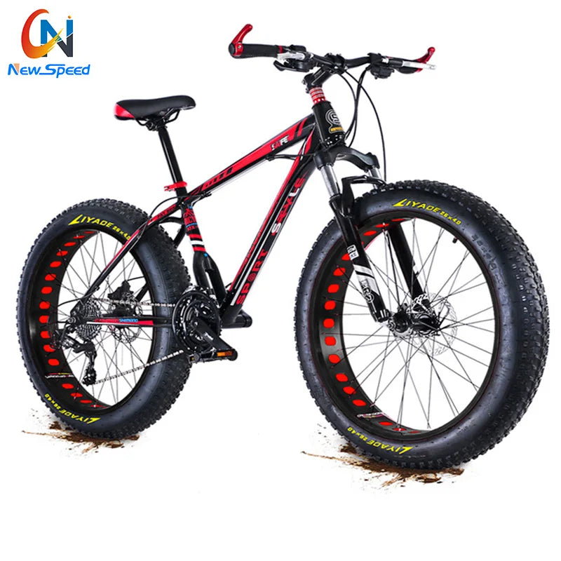 Free Shipping Sepeda 4.0 Fat Tire Snow Bike 26 Inch Steel Mountainbike 4.0 Bike for Man Bikecycle