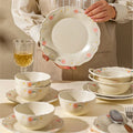 Solhui Modern Japanese Restaurant Flower Ceramic Crockery Dinnerware Sets Breakfast Bowl Porcelain Dish Ceramic Tableware