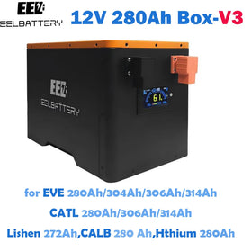 Auto RV 12v 200Ah 280Ah 314Ah Lifepo4 Batterie DIY Box Kits Lithium Ion Batteries Pack for Camping Car Golf Cart