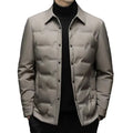 White Duck Down Coat Men 2025 Winter Lapel Young Casual Warm Solid Color Light Down Jacket Men