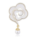 MM3343 Fashion Camellia Flower Brooch Women Flower Brooch Europe and America Jewelry Wholesale