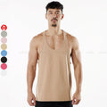Wholesale Men Breathable Sleeveless Tank Top Gym Fitness Loose Racerback Running Workout Plus Size Tank Tops for Men