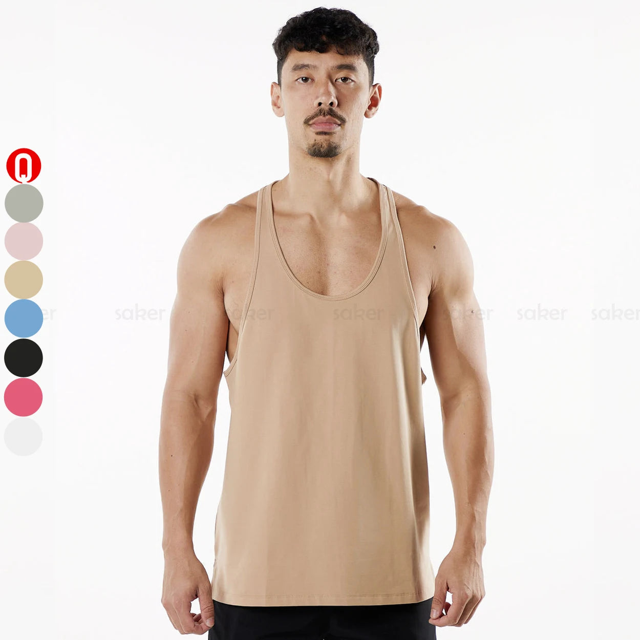 Wholesale Men Breathable Sleeveless Tank Top Gym Fitness Loose Racerback Running Workout Plus Size Tank Tops for Men