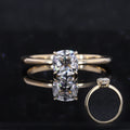 Starsgem Fine Jewelry 14k Solid Gold Cushion Cut Moissanite Center Stone Solitarie Ring for Engagement