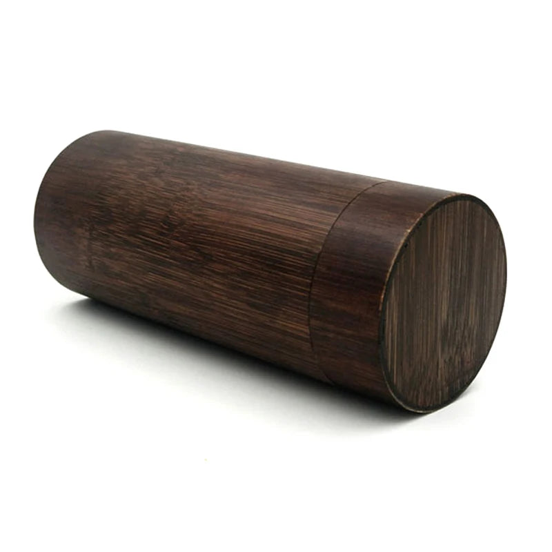 100% Natural Bamboo Custom Printed logo Round Bamboo Eyewear Display Cases Wood Box