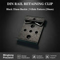 Black Din Rail Mounting Brackets with 35mm Rail Buckle Clip Snap Hook Type Fixed Din Rail Mounting Brackets