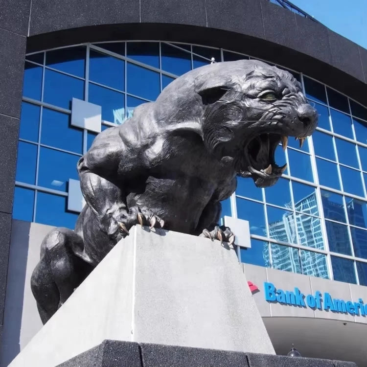 High Quality Modern Bronze/Brass Panther and Roaring Leopard Sculpture Customized Shape Metal Casting Art Statue