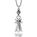 Newest Wholesale Jamaica Designer Vintage Flower Double Plated Stainless Steel Cross Pendant Necklaces for Men Jewelry