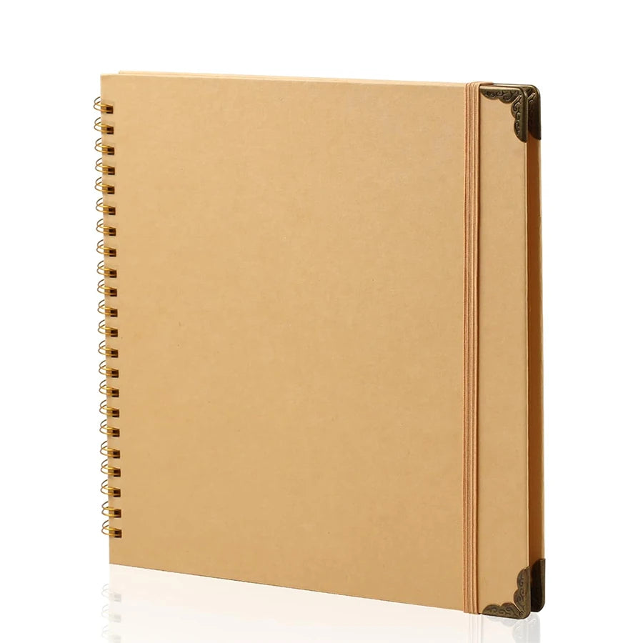 Custom Logo Scrapbook Album Kraft Paper DIY Photo Scrapbook Memory Book for Wedding Anniversary Family Gift