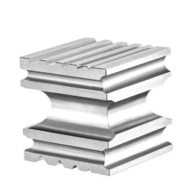 60*60*60mm Square Six Sided Pit Iron Forming Mould Semicircle Bracelet Mold Steel Slot Anvil for Jewelry Making Hand Tool