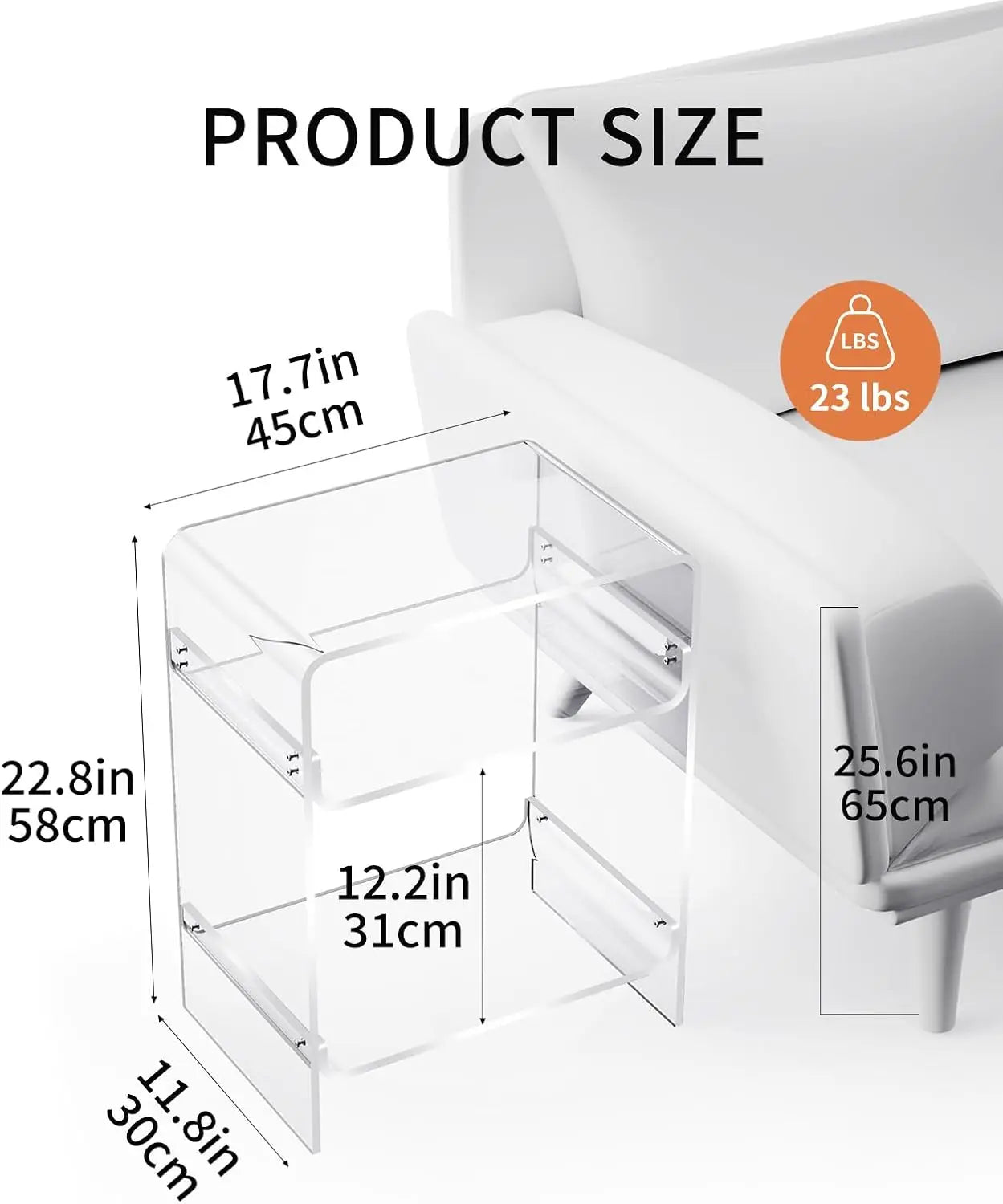 Modern Eco-Friendly Clear Acrylic Record Player Table with Storage Shelf Green Nightstand for Shop Display