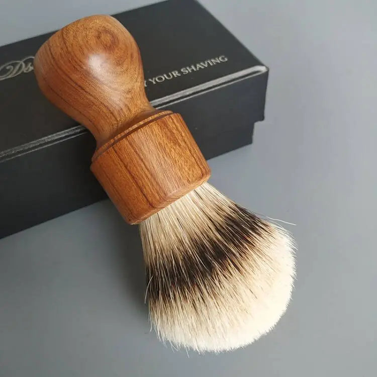 Dishi Silver Tip Badger Hair with Sandalwood Handle Shaving Brush for Men Beard Tools