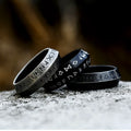 OAHLAN Wholesale Fashion Jewelry Vintage Viking Rune Titanium Stainless Steel Rings for Men and Women
