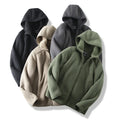 2023 Plain Color Zipper Hoodie Warm Sherpa Hoodie Zipper 480gsm Polyester Winter Zipper Hoodie