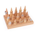 Solid Wood Ring Holder Conical Ring Holder Display Holder Combined with Original Wood Ring  Jewelry Shooting Props