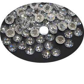 Wholesale Machine Cut Round 2mm-8mm Zirconia 3A Quality White CZ Flatback Rose Cut Cubic Zirconia Stone