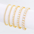 High Grade Polished 925 Silver Round Shape 2-6mm Mossanite Diamond Tennis Bracelet Gold Plated Fashion Jewelry for Young