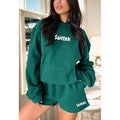 Custom logo Sportswear Short Sweat Suits Set Wholesale 2 Piece Hoodie and Shorts Set Women Shorts Tracksuit Jogging Suits