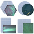 DM652 Round Rectangular Hexagonal Silicone Cup Coaster Mold Epoxy Resin Fruit Tray Mold for Living Room