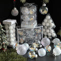 Ychon Luxury Holiday Party Decor Hanging Xmas Tree Baubles Set Clear Christmas Ball Glittering Ornaments Inside