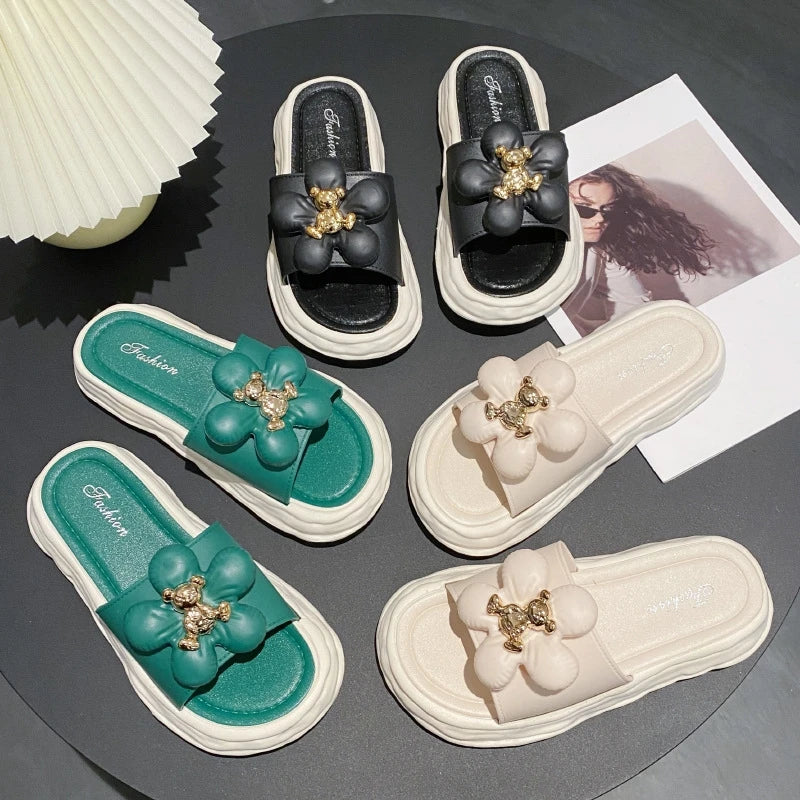 New Fashion Cute Design Slippers Summer Indoor and Outdoor Casual Versatile Comfortable Thick Sole Slippers