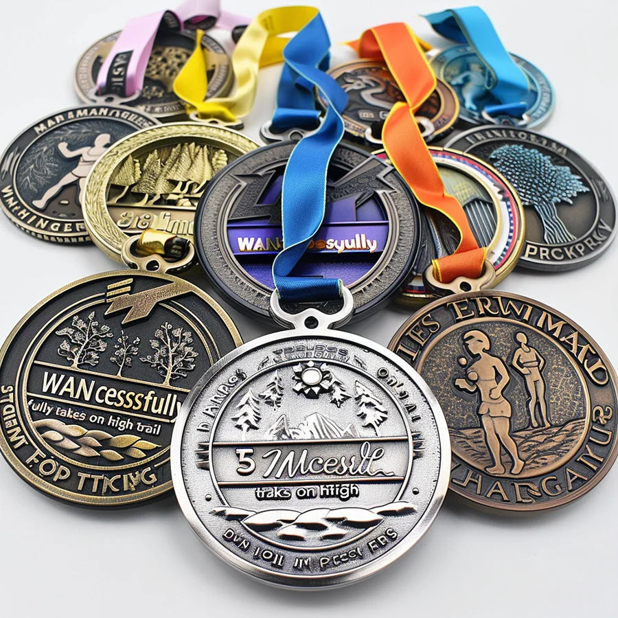 Personalized Custom Design Logo UV Aluminum Alloy Medal Maker Sport Trail Running Marathon Karting Music Award Blank Metal Medal