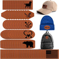 Custom Blank Leather Hat Patches for Laser Engraving