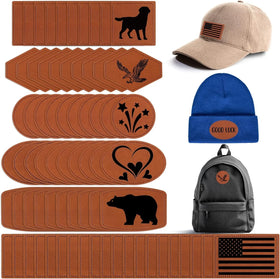 Custom Blank Leather Hat Patches for Laser Engraving