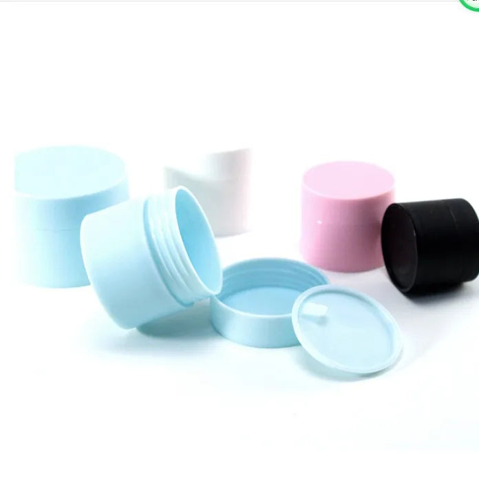 Cosmetic Packaging 30ml PE Square Body Plastic Cream Jar and Hair Product Jar with Screw Cap