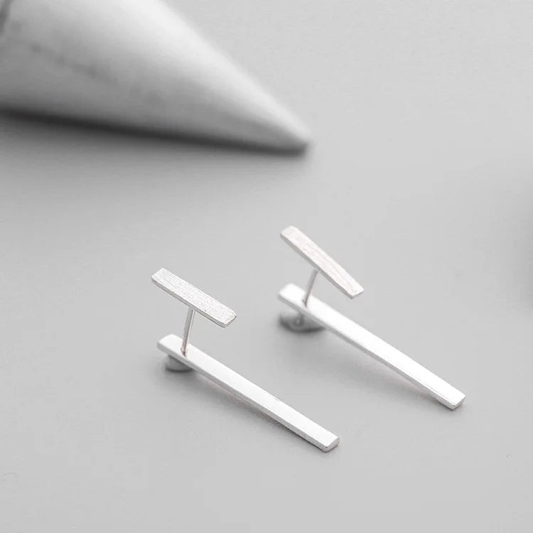 2021 Ins Fashion Geometric Stud Earrings Women Korean 925 Sterling Silver Jewelry Wholesale