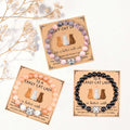 Cat Lover Gifts Natural Stone Bracelets Cat Lucky Charm Healing Crystal Bracelet with Message Card