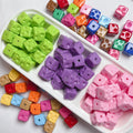 Acrylic Cheese Square Cube Large Hole Beads Bag Charms for DIY Key Chain Jewelry Making Bag Hanging