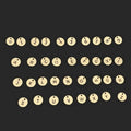 Premium 14k Gold Filled Pendant 6mm Single Hole Circle Letter/Arabic Numerals Shape Tail Charms for Necklace Bracelet Making
