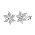 Cubic Zirconia Marquise Shape Flower Stud Earrings 14k Gold Over Sterling Silver Earrings Jewelry Manufacturer