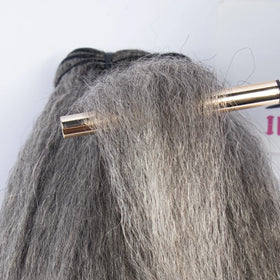 2023 Grey Human Hair Weaving 100% Virgin Rely Vietnamese White Grey Natural Pure Virgin Hair Hair Extensions Mixed Color