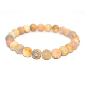 6/8/10/12mm Matte Sun Stone Beaded Bracelet Vintage Style for Gift Wedding Party Anniversary Engagement Buddhism Occasion