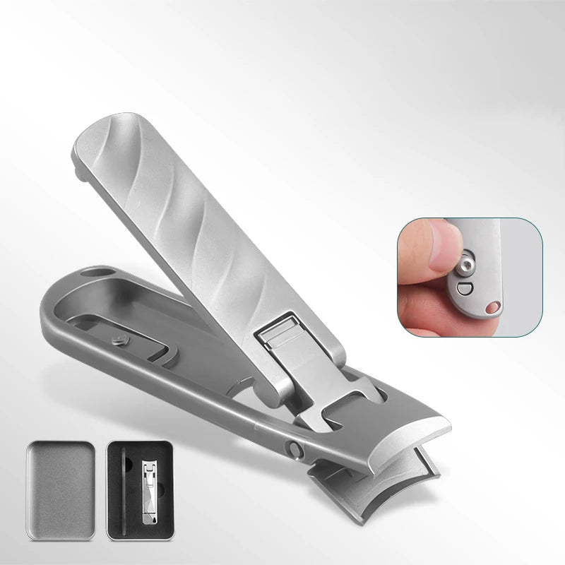 New Factory Direct Sales Toe Nail Clipper Silver Manicure Tool Fashion Nail Clippers with Glass Nail File
