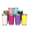 Custom logo 20oz Travel Car Double Wall Vacuum Insulated Tumbler Cups Stainless Steel Coffee Tea Beer Mug in Bulk With Lid