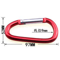 97MM Big Metal D-Shape Aluminum Carabiner Hook Keychain Clip Hook Custom logo