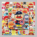 52PCS Factory Straight Hair Creative Anime Decoration Fun Peripheral Anpanman Sticker Refrigerator Guitar Desktop Sticker