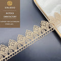 Women's DIY Clothing Accessories Gold Spot and Thread Lace with Bar Code Unilateral Water-Soluble Fabric for Shoes and Skirts
