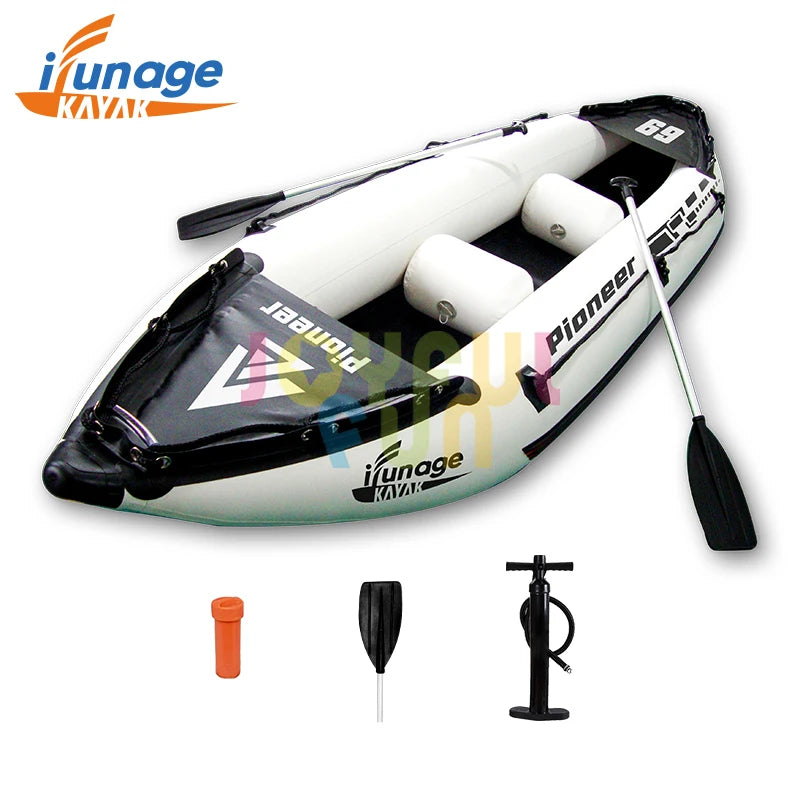 JOYFUL FUN 2 Person Inflatable Fishing Kayak Inflatable Kayak Boat