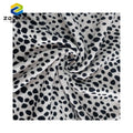 Stock 70%viscose 30%linen Printed Jersey Fabric Leopard Print for Dress