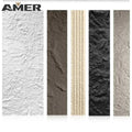 Rongke OEM Factory Wholesale Customized PU Decorative Faux Rock Stone Fibre Cement Concrete Wall Panels Block