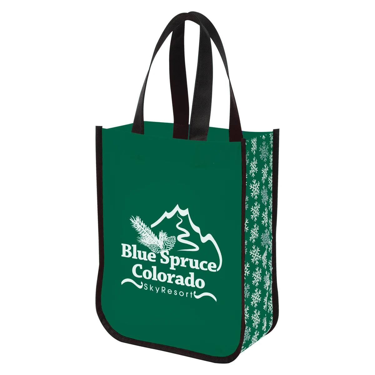 Ruthbag SNOW FLURRY LOLA Letter Pattern Non-Woven Medium Size Handled Tote Bag