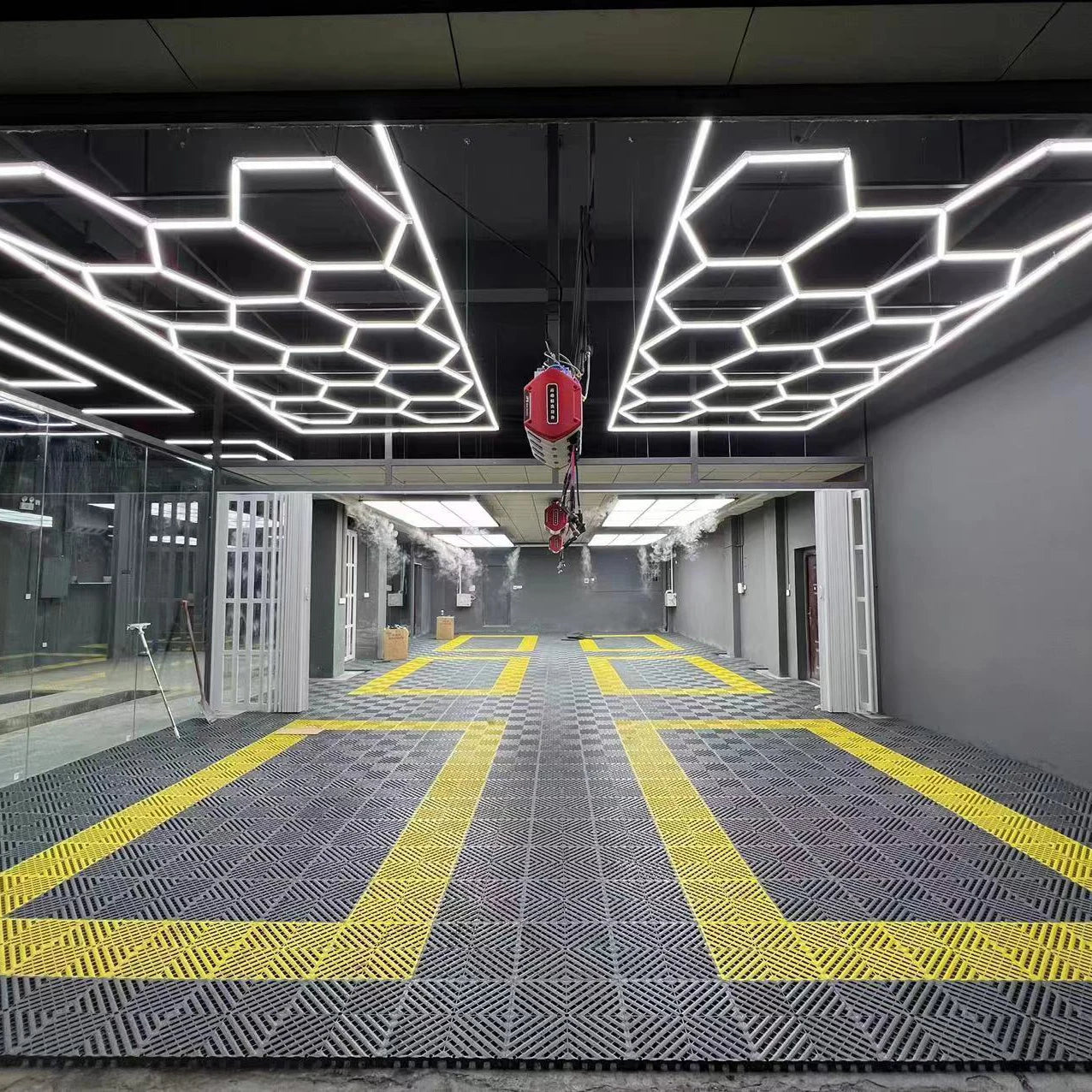 2022 New Design Deformable LED Garage Light Car Detailing Light High Effective Dimmable Inspection Light Ceiling Industrial Work