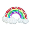 Best Selling Sticker Colorful Hearts Rainbow logo Adhesive Sequin Embroidered Letter Patches