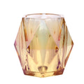 ZHUODI Nordic Simple Amber Crystal Diamond Shape Candelabra Fragrant Makeup Brush Storage Jars Christmas Home Decoration