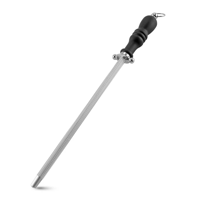 Classic Steel Knife Sharpening Rod 10 Inch - Professional Honing Steel for Master Chef Knife Sharpener