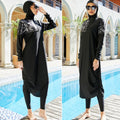 New Arrival Stylish 3-Piece Modest Swimwear for Muslim Women Long Robe Swimming Hijab Suit with Islamic Touch